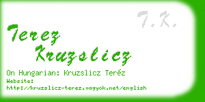 terez kruzslicz business card